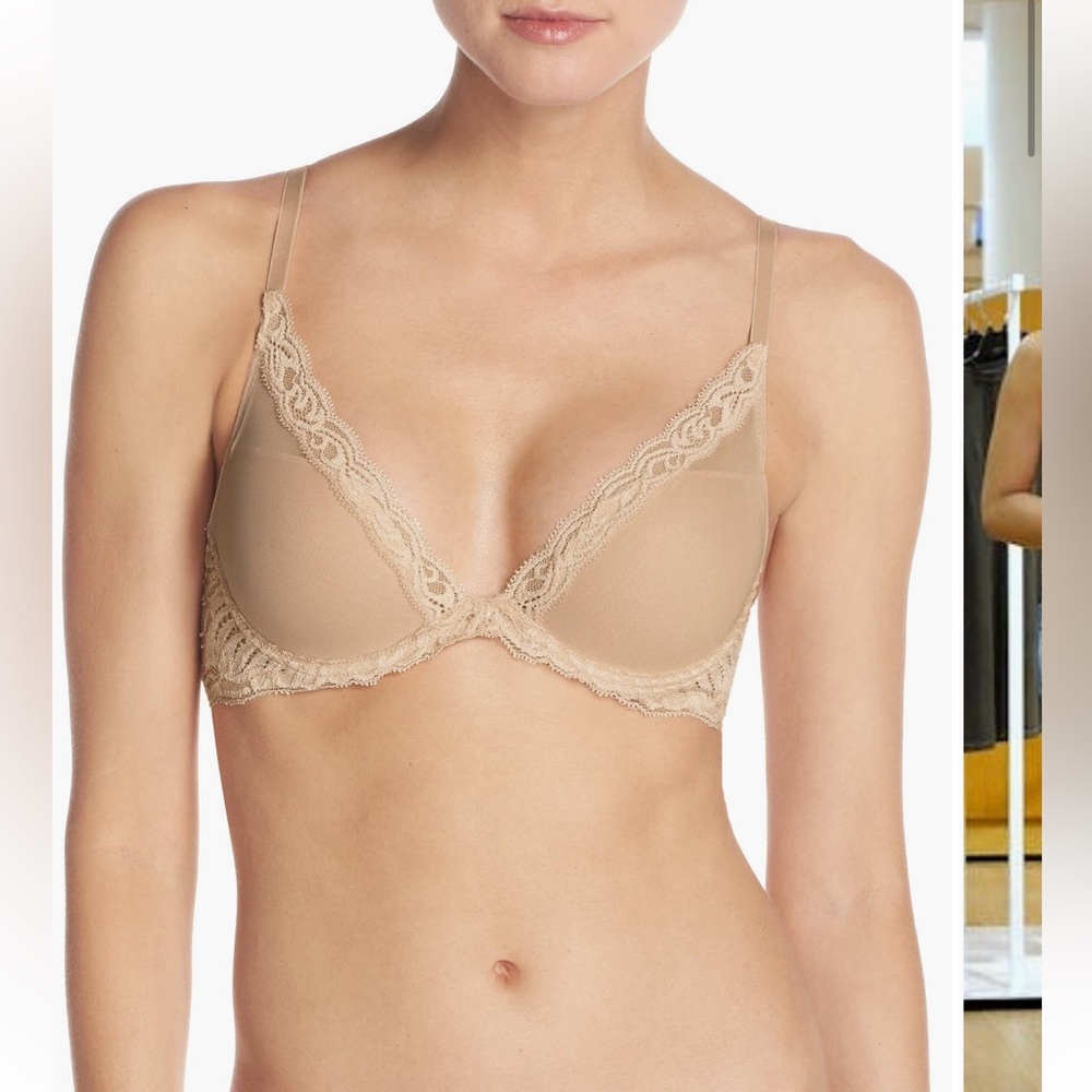 nwt natori featherweight plunge bra